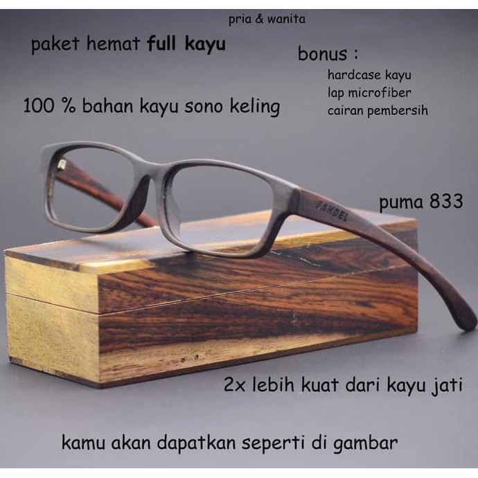 gsydhdfjso- frame kacamata / kacamata minus kayu / frame pria wanita terlaris -kacamata-pria-