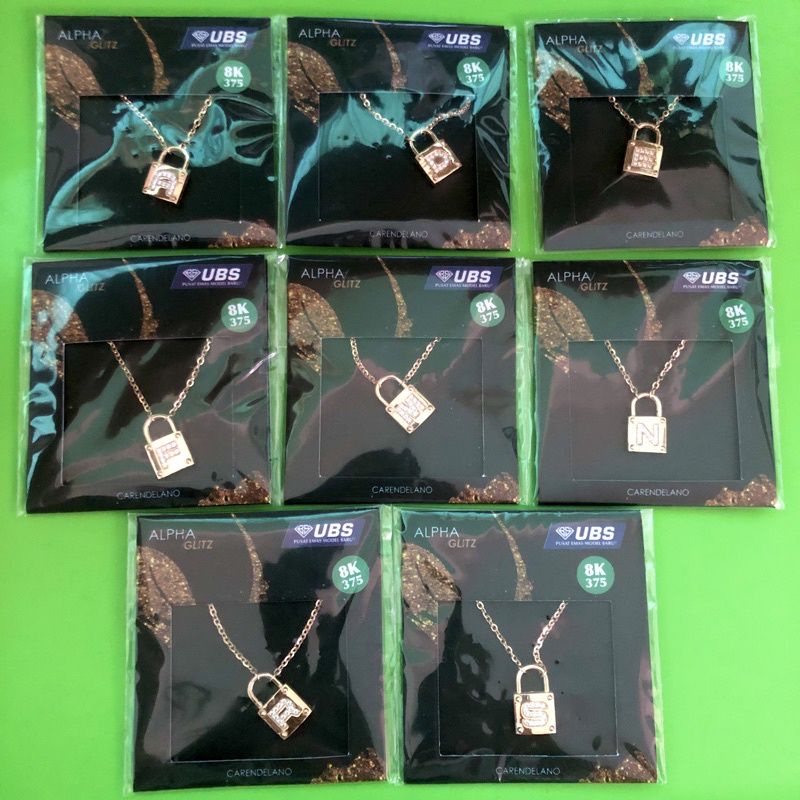 KALUNG HURUF GEMBOK ALPHA GLITZ HURUF ABJAD A D E F M N R S WANITA UBS 375 8K