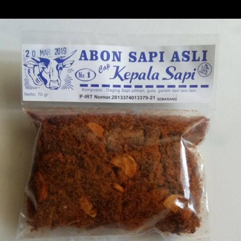 

Abon Sapi Cap Kepala Sapi 70gr