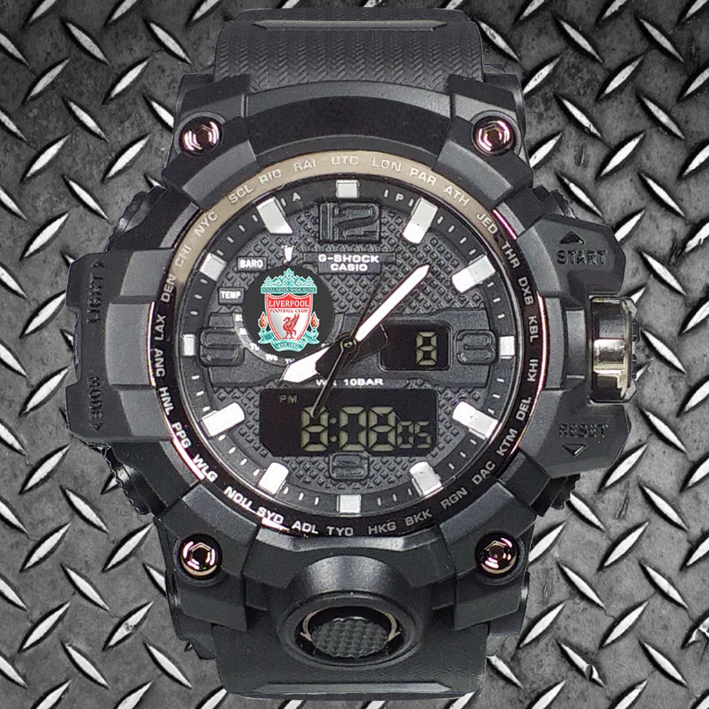 (Istimewa Bossque) Jam LIVERPOOL Double Time Full Black (Exclusive)