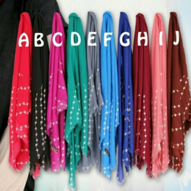 Hijab Murah Segiempat Polywol Tierack Motif 18574
