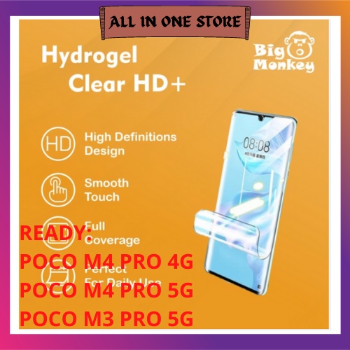 anti gores layar poco m4 pro 4g  m4 pro 5g   m3 pro 5g hydrogel screen protector clear