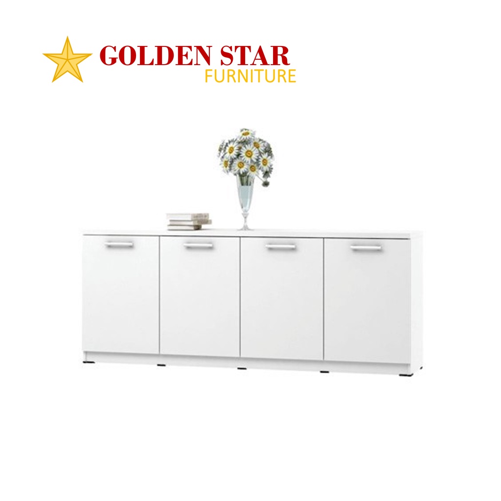 Buffet Pendek Sideboard Credenza Madrid 200 Putih Minimalis