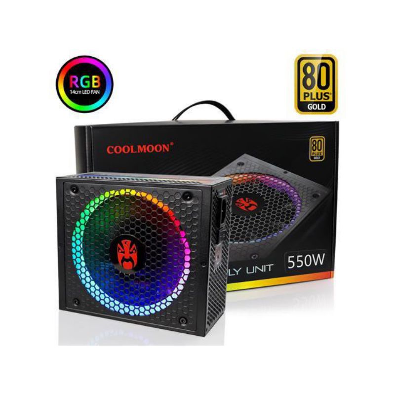 COOLMOON 550W RGB POWER SUPPLY 80 PLUS GOLD