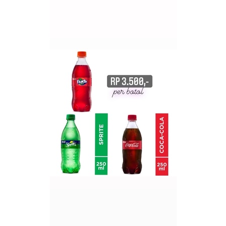 Minuman Bersoda Mini (Sprite Mini, Fanta Mini, Coca Cola Mini)