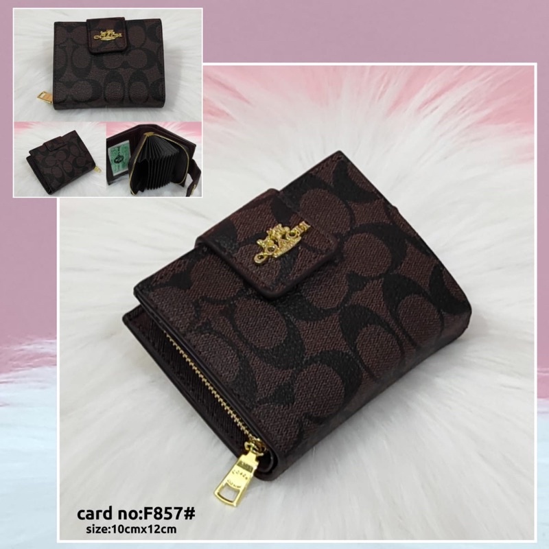 Dompet kartu wanita Coach import premium dompet wanita mini dompet koin dompet lipat wanita