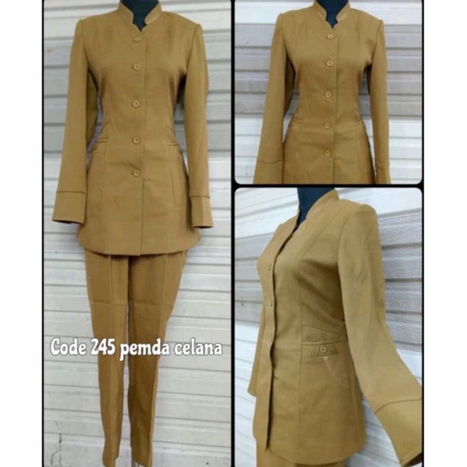 Seragam guru pemda wanita PNS ASN PDH wanita (stelan)