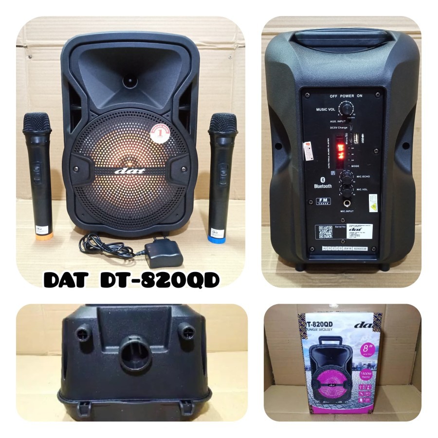 SPEAKER AKTIF 8 INCH PORTABLE DAT DT 820QD