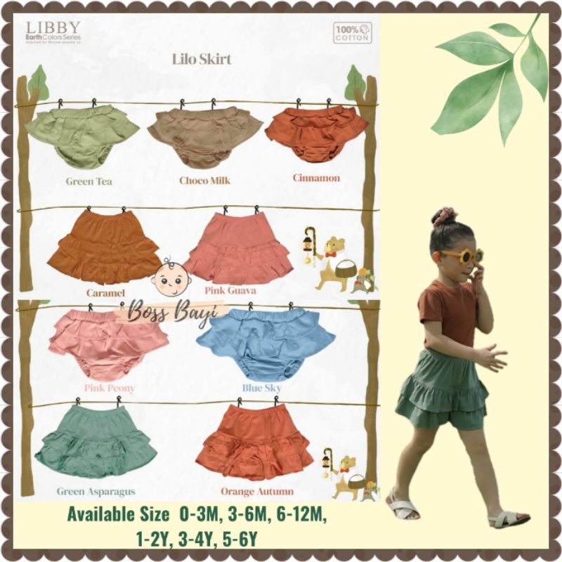 LIBBY Earth Colors Lilo Skirt - Celana Rok Ruffle Bayi Anak
