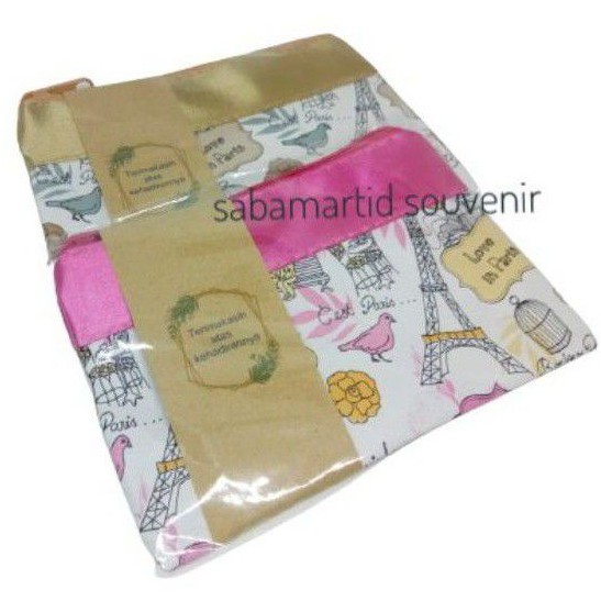 

Souvenir pouch paris kecil kemas plastik label