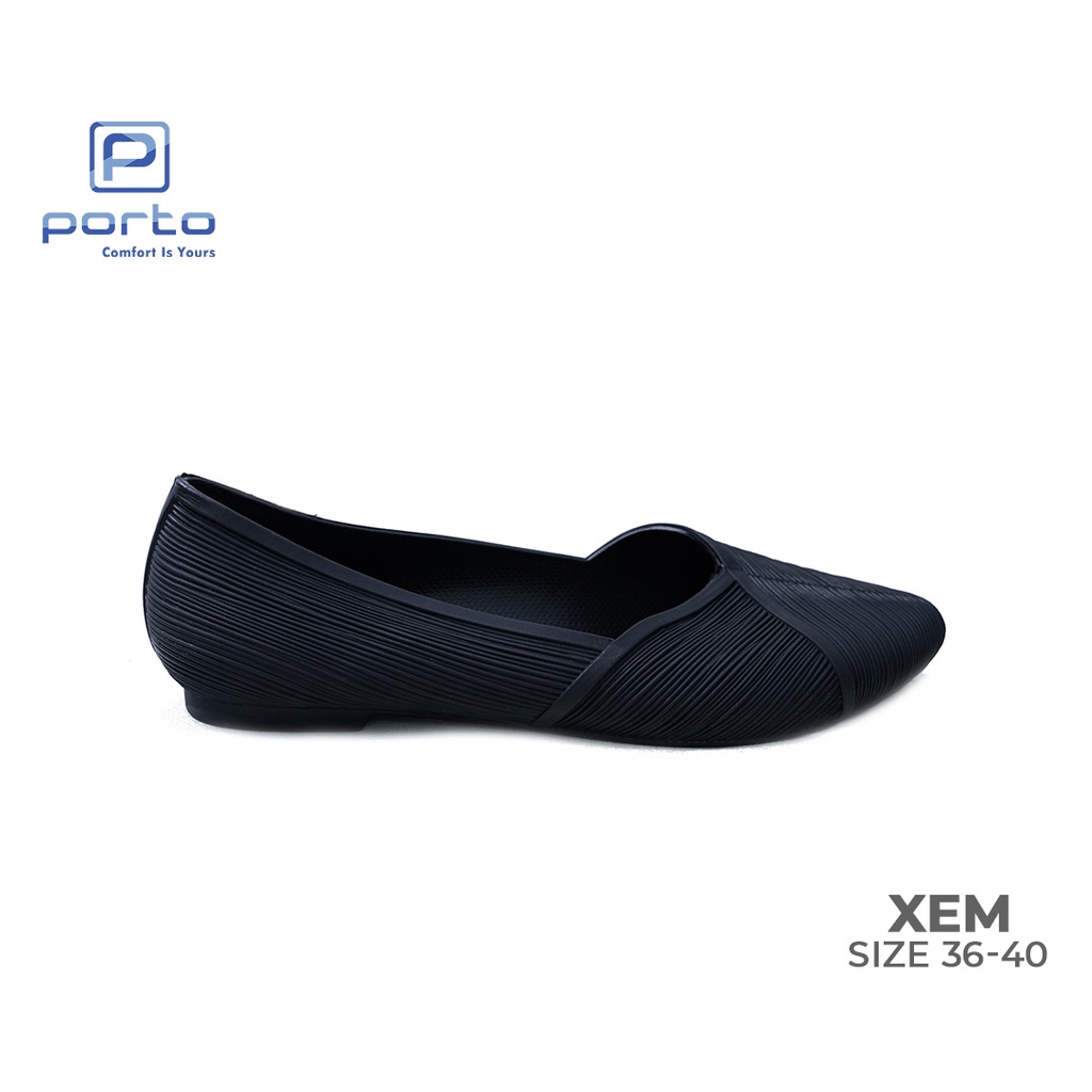 sogo PORTO LADY XEM Sepatu Flat Shoes Wanita Terbaru Anti Slip Model Korea Nyaman dan Tahan Sepatu Jelly Wanita