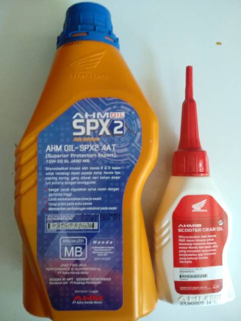 Paket oli matic spx2 honda + oli gear asli Honda 120 ml 100% original for all honda matic