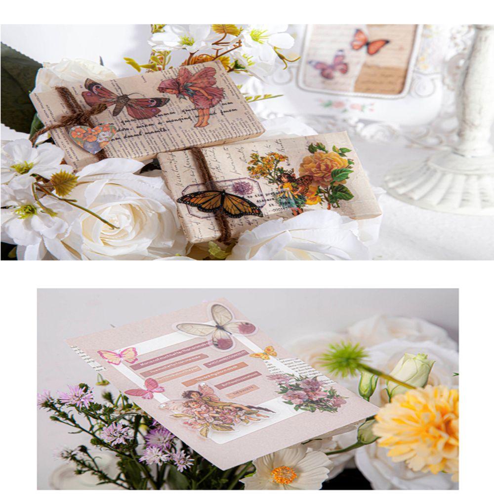 Lanfy Stiker Hewan Peliharaan Lucu Retro Tahan Air Jurnal Dekorasi Bahan Scrapbooking Vintage DIY