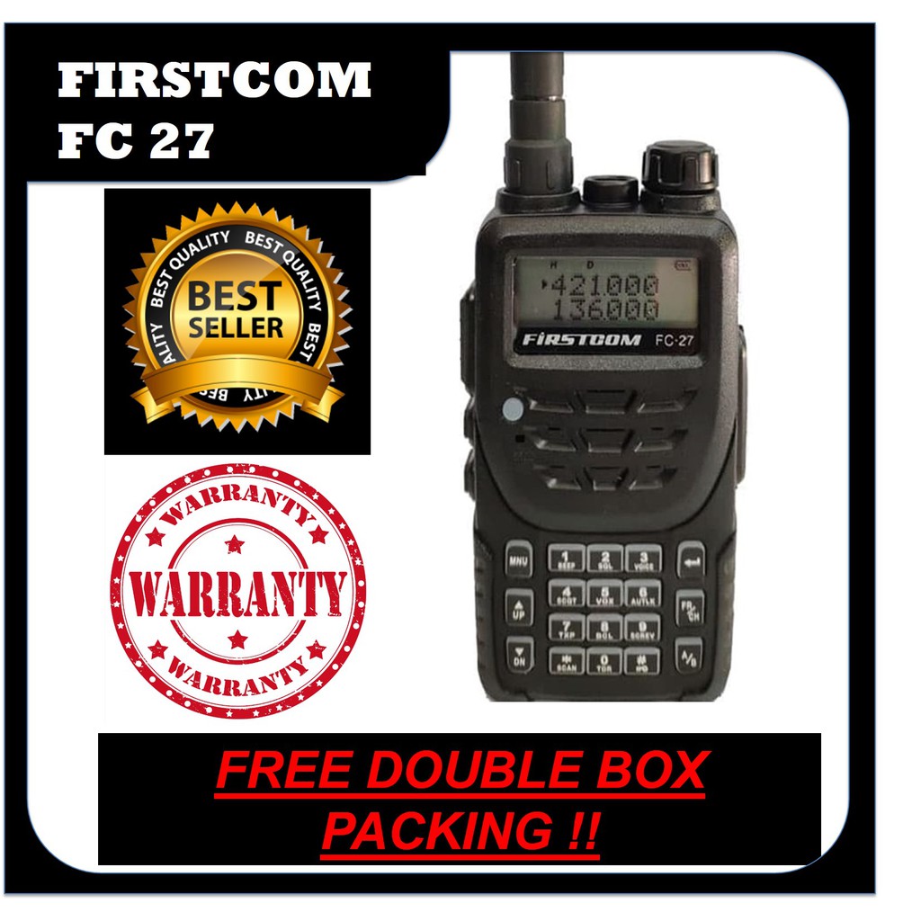 HT Firstcom FC 27 Dual Band IP66 Waterproof / FC-27 VHF UHF GARANSI 1 Tahun Servis / FC27