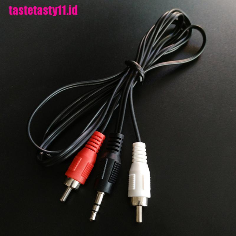 Kabel Audio Splitter Jack 3.5mm Ke 2RCA Male Panjang 1.2m / 3.9ft Untuk Handphone