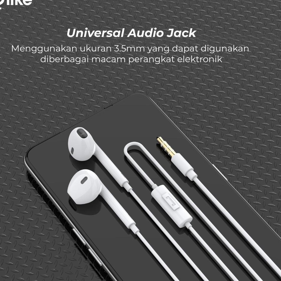 Harga Spesial Olike Wired Earphone Headset Half In Ear 14mm Diameter HD Audio Kabel 120cm Garansi Re