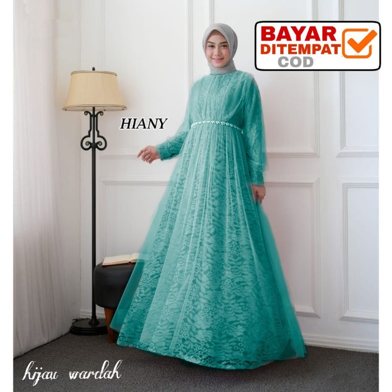 Gamis Pesta Hiany / Gamis Brokat / Gamis Brukat / Gamis Kondangan / Gamis Bridesmate /Gamis Hajatan