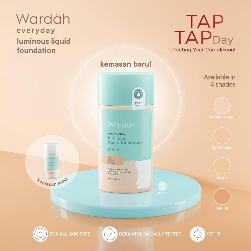 (BISA COD) Wardah Everyday Luminous Liquid Foundation