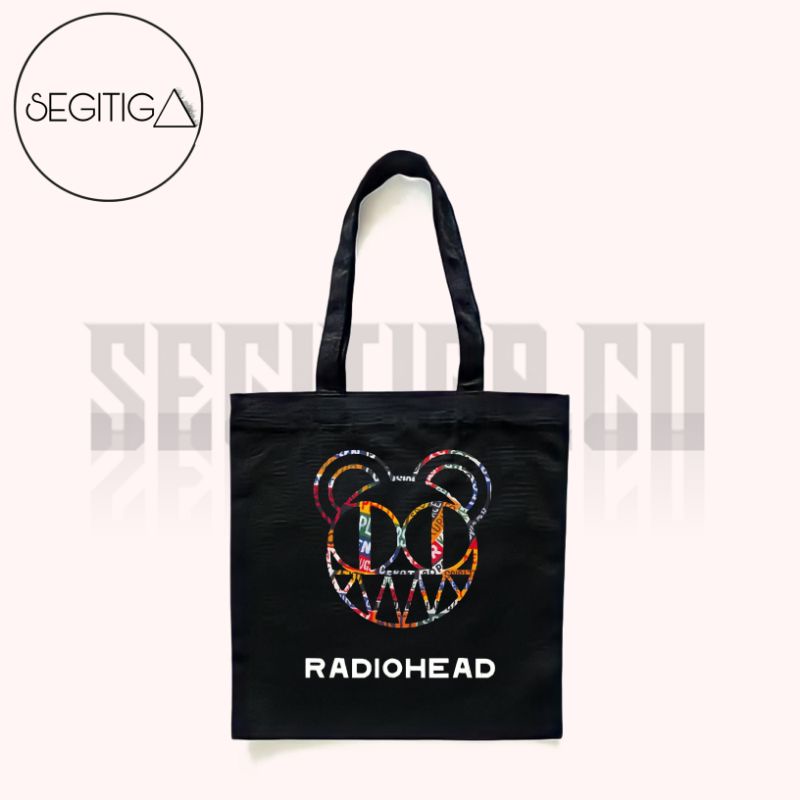 TOTE BAG RADIOHEAD / TOTEBAG RESLETING HITAM / TOTEBAG BAND METAL / TAS JINJING / TOTEBAG CANVAS / T