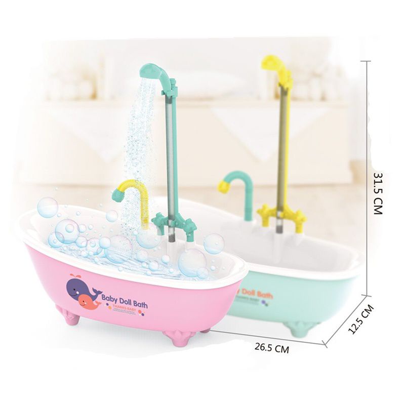 Mainan Baby Doll Bath Shower Bath Tube Bathub Tempat Mandi Boneka