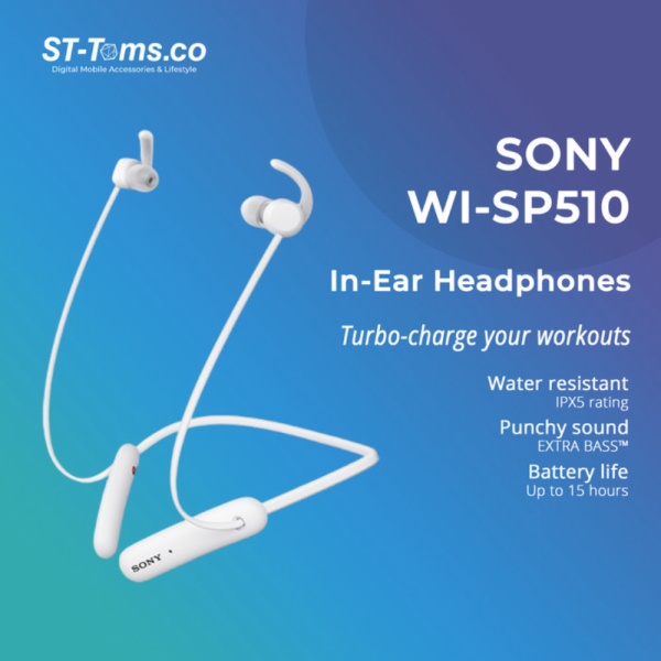 Dijual Sony WI SP510  WI-SP510  SP 510 Wireless Sport Headphone - Putih Murah