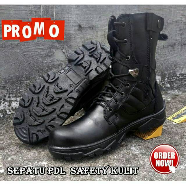SEPATU PDL SATPAM TNI AU AD AL POLRI SECURITY TERBARU 2021 SAFETY B00TS UJUNG BESI RESLETING MURAH