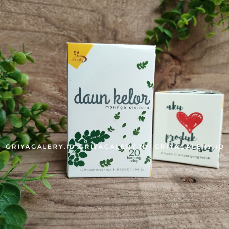 

Leafy Teh Daun Kelor Moringa Tea Teh Celup Herbal Alami diet JSR Organik