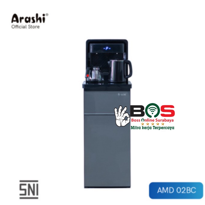 Dispenser Arashi Multifungsi 4 in 1 Galon Bawah + Remote Kontrol AMD 02 BC