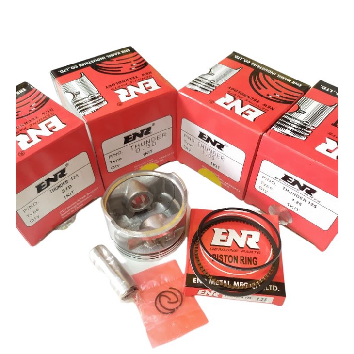 PISTON KIT SUZUKI THUNDER 125 UKURAN STD, 0.50, 1,00 ENR GENUINE PARTS