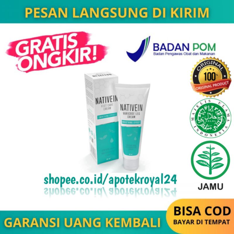 NATIVEIN CREAM ASLI ORIGINAL CREAM PENGHILANG VARISES AMPUH TERBUKTI NYATA