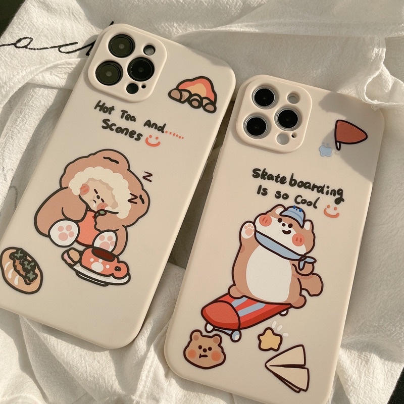 Softcase Silicone Cartoon Lens Cover For iPhone 12 11 Pro Max X Xr Xs Max 8Plus 7Plus 8 7