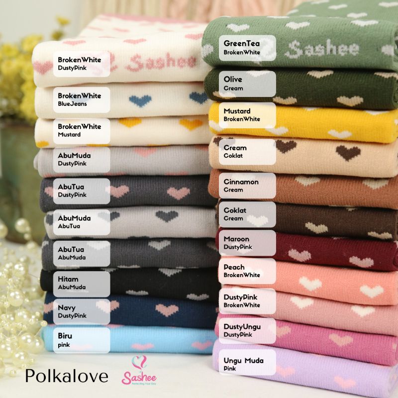 Kaos Kaki Jempol Motif Polkalove Rajut Wanita Dewasa By Sashee