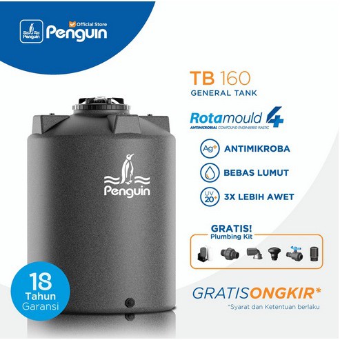 Tangki / Tandon / Toren Air merk Penguin tipe TB 160 (1550L)