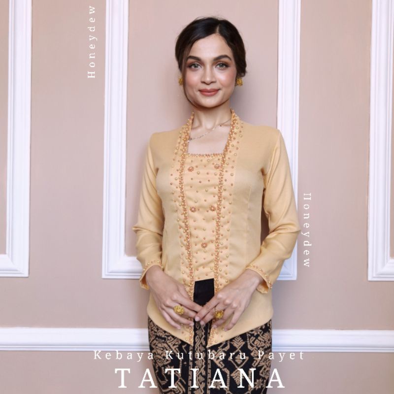 Atasan Kebaya Kutubaru Full Payet Mutiara Lengan Panjang Tatiana