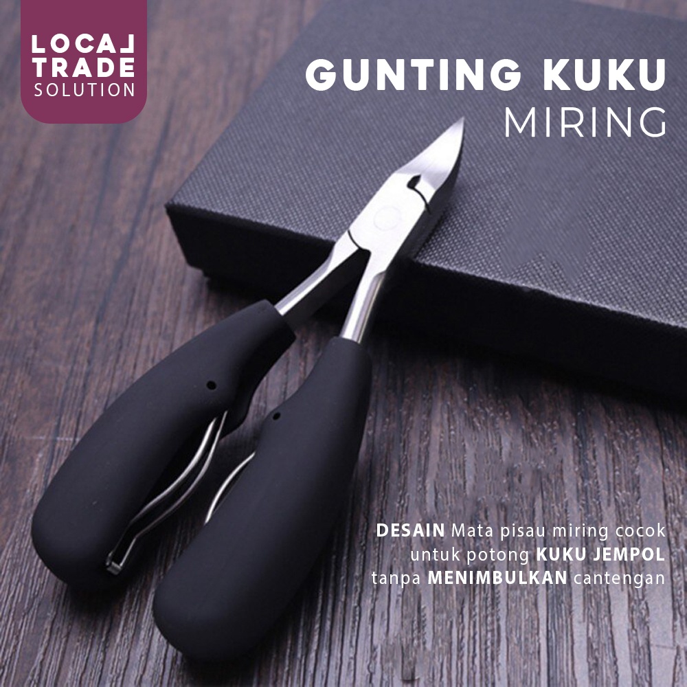 Gunting Kuku Miring Anti Cantengan Jempol Kaki Toe Nail Clipper Foot Care Pemotong Kuku Kaki Model Miring