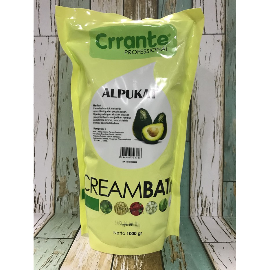 PRODUK PILIHAN  Crrante Creambath Avocado Refill 1kg / Krimbath Rambut Alpukat Salon Professional