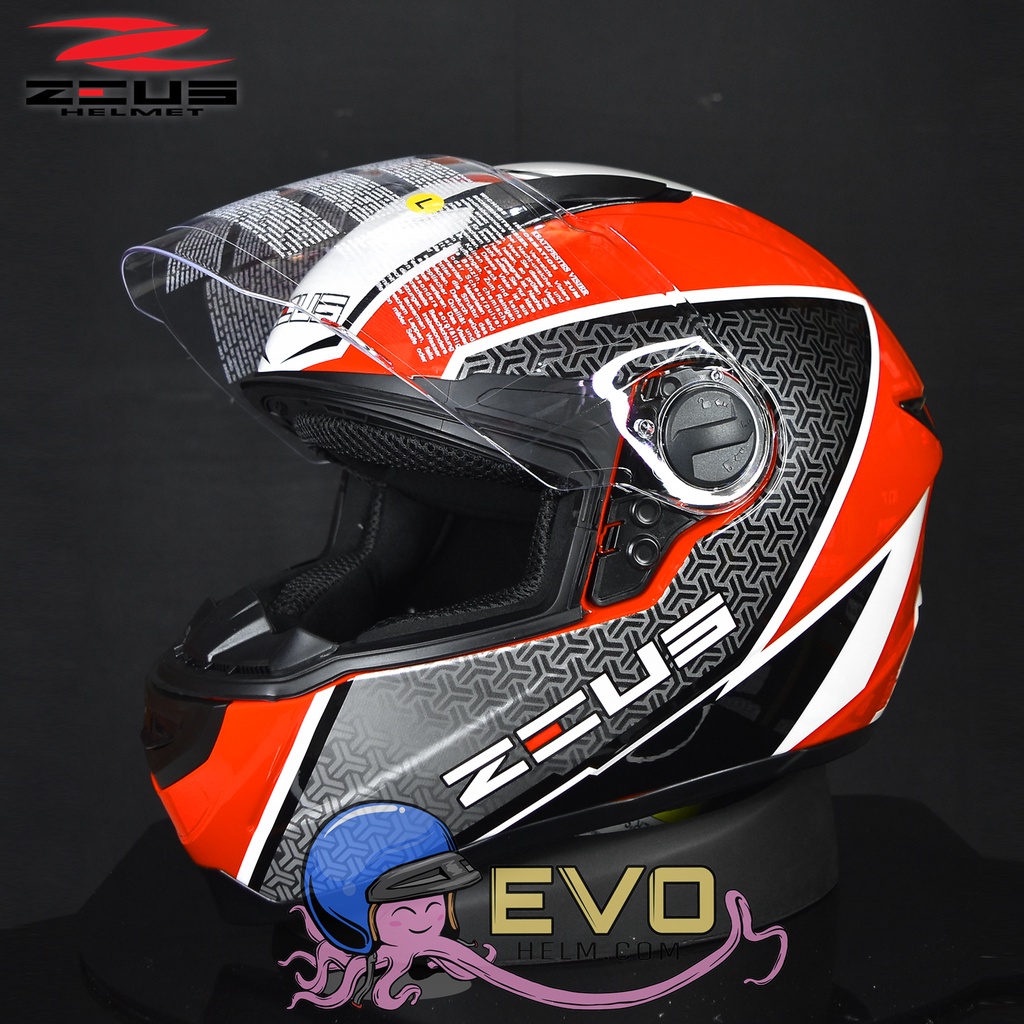 HELM ZEUS 811 AL51 RED ( FREE VISOR SMOKE ) ZEUS FULLFACE MOTIF TERBARU ZS811 ORIGINAL HELM ZEUS FULL FACE ZS-811 ( ONGKIR 2KG )