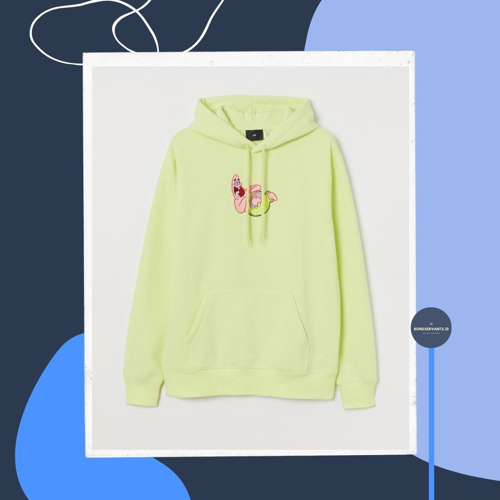 HOODIE HnM PATRICK STAR NEON GREEN ORIGINAL