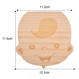 Kotak Tempat Gigi Susu Bayi Baby Teeth Wood Box Model Bayi Perempuan