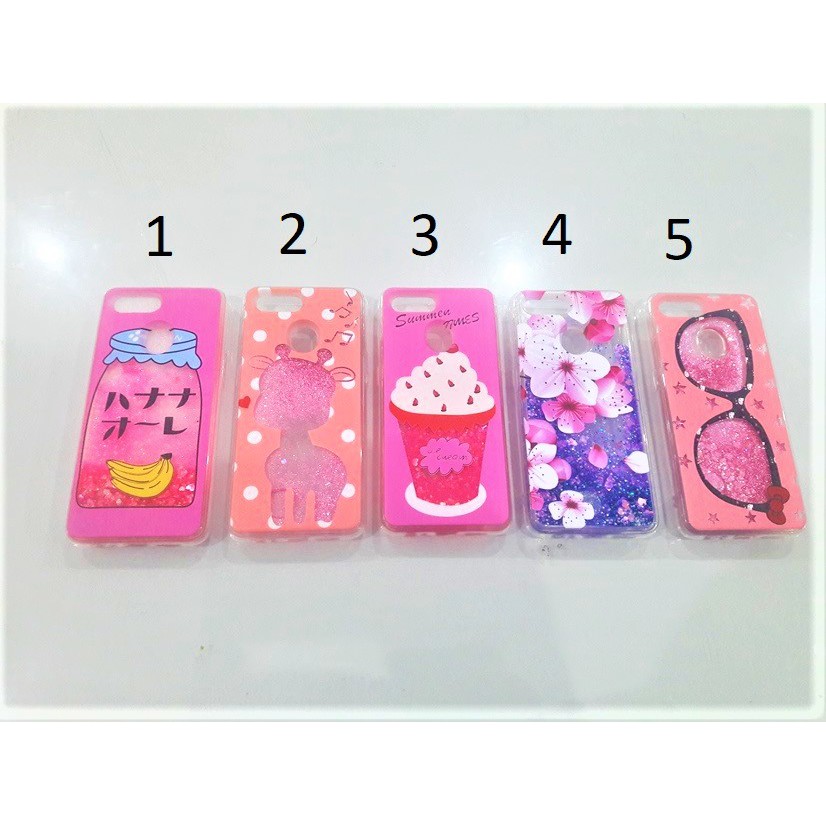 Casing Fashion Case Fuze Water Glitter Gambar Oppo F9