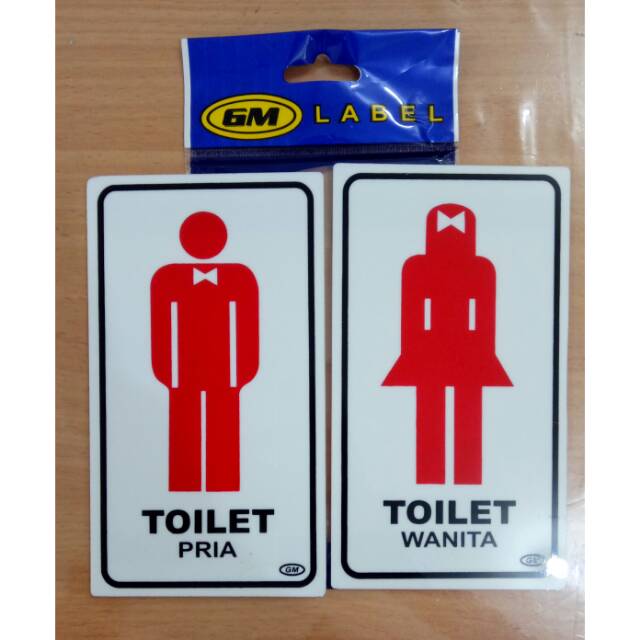 Jual Label Tanda Sign Akrilik Toilet Priawanita 1set Shopee Indonesia 3267