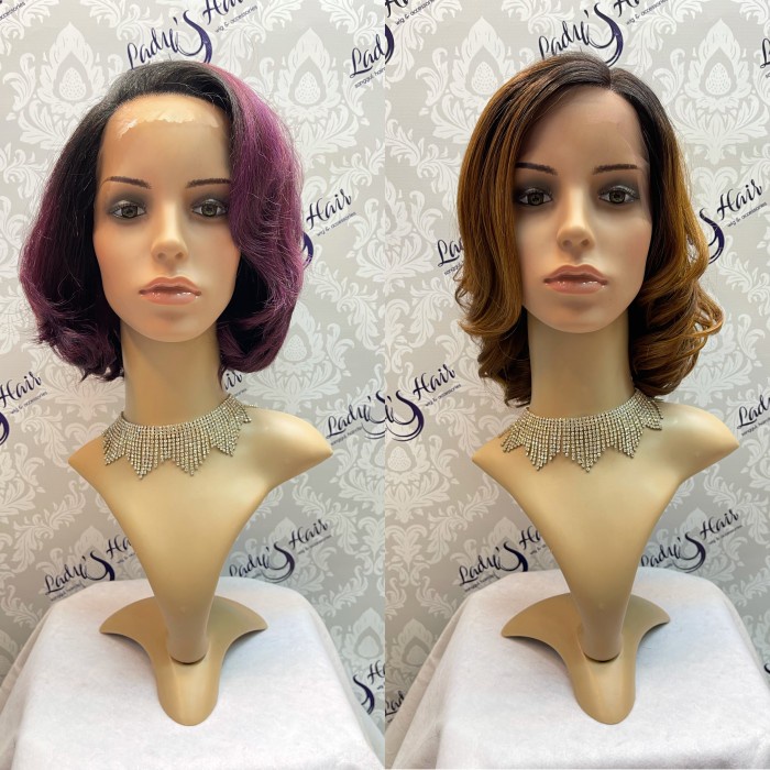 Wig Pendek Wanita Gelombang Model Korea Bahan Fiber