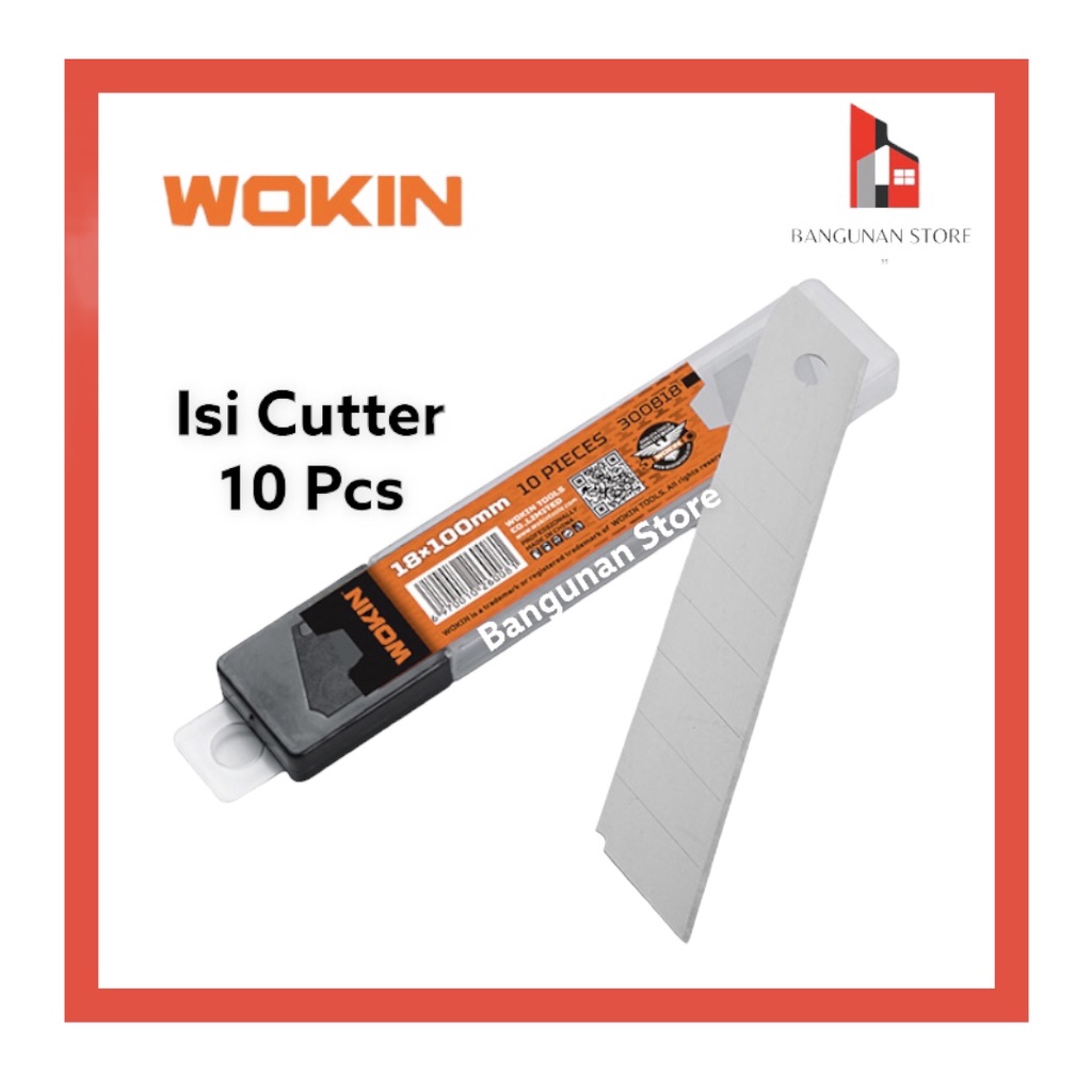 

Isi Ulang Cutter | Refill Blade Set Wokin 18 mm |Isi Pisau Cutter 18mm | Bangunan Store