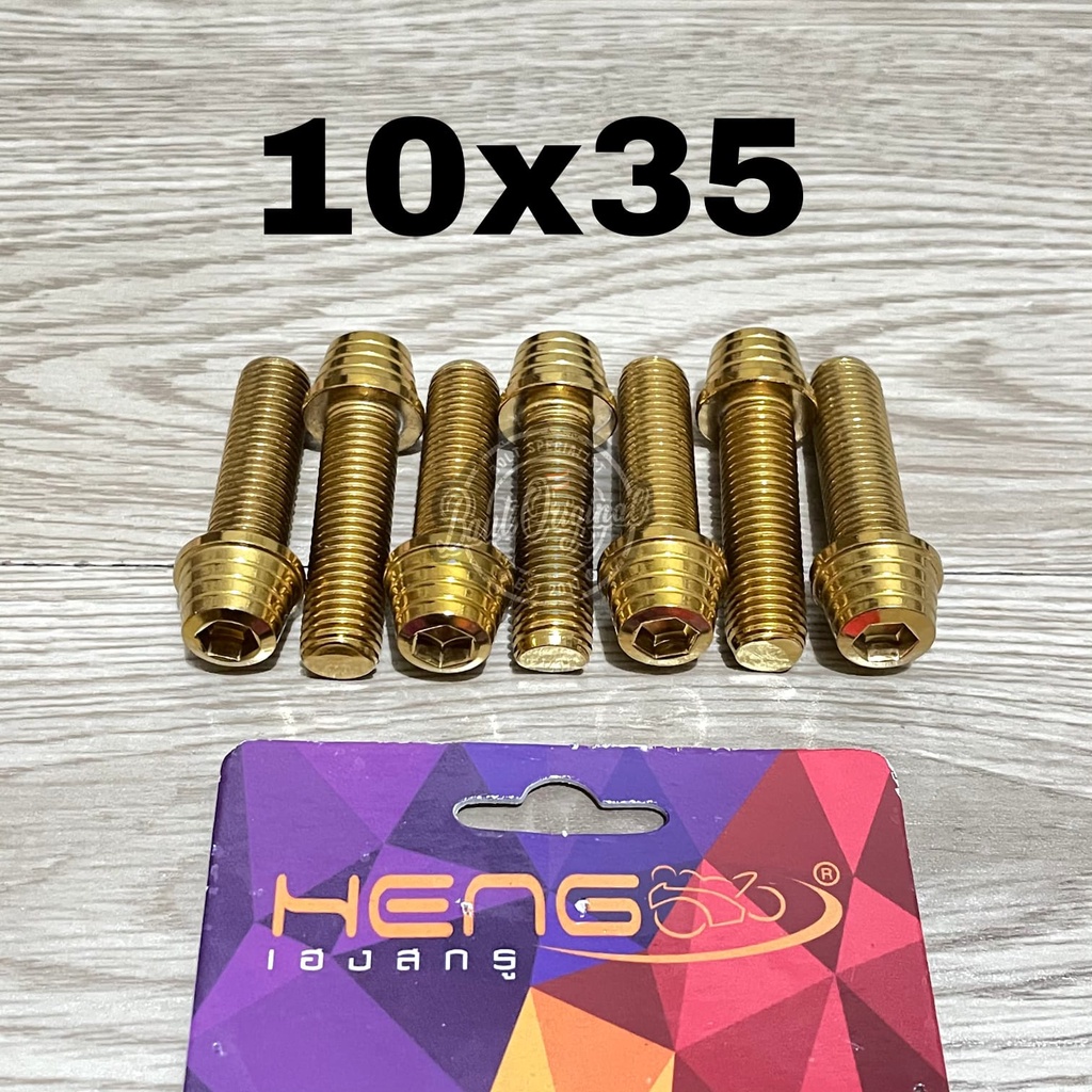 baut probolt kerucut gold 10x35 drat 14 panjang 3.5cm original heng