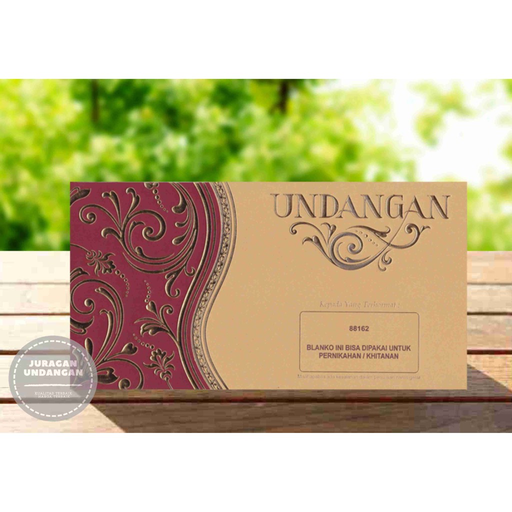 Undangan Pernikahan/Cetak Undangan Murah/Undangan Mewah Erba 88162