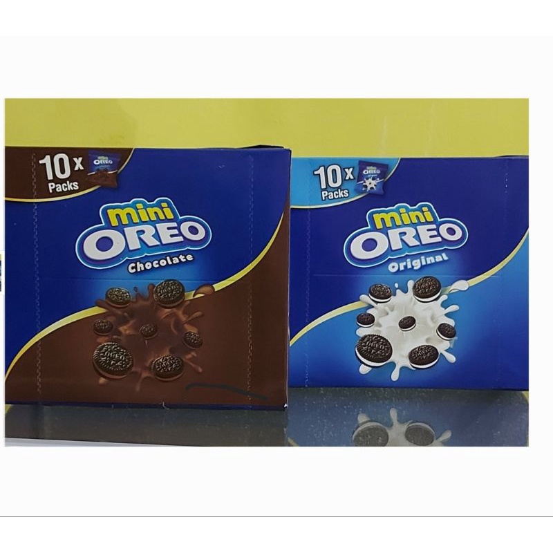 

Oreo Mini Rasa coklat Dan original 1box 10packs