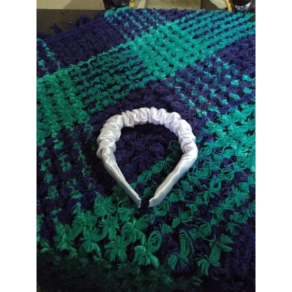 [TERMURAH ] SCRUNCHIE BANDO KOREA HEADBAND SATIN BIG RUFFLE PREMIUM FREE BABEL
