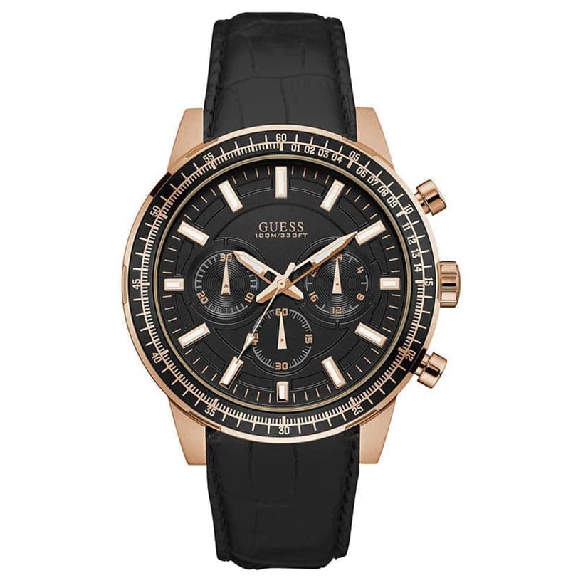 GUESS W0867G1 Fuel - Jam Tangan Pria - Hitam