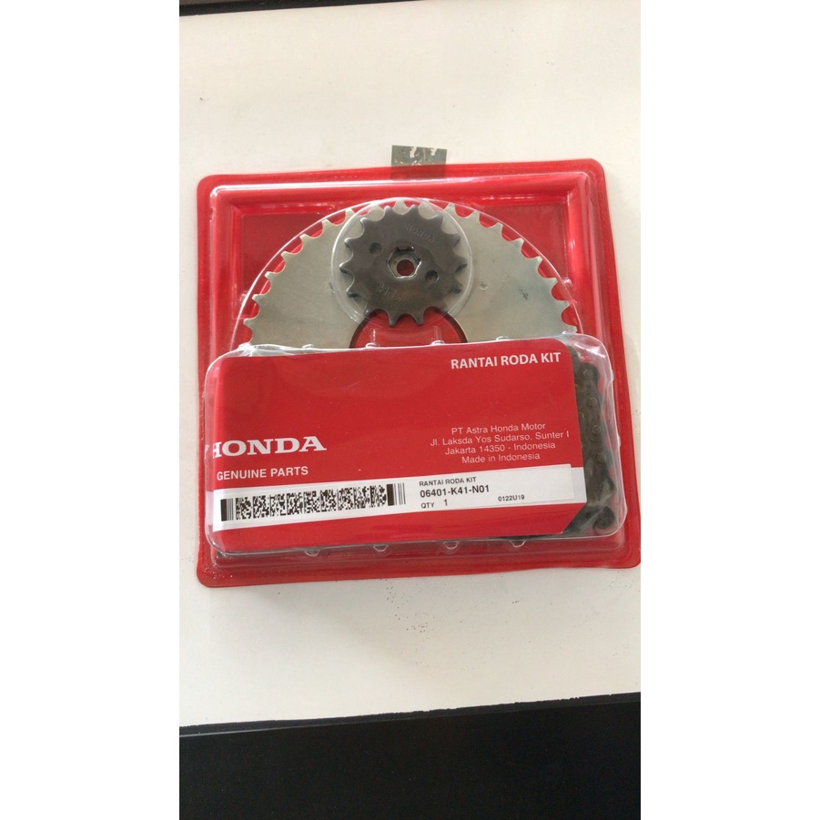 Gir Set Rantai Roda Kit Honda Supra X 125 Fi Blade New Blade 125 Fi 06401 K41 N01 Gear Set