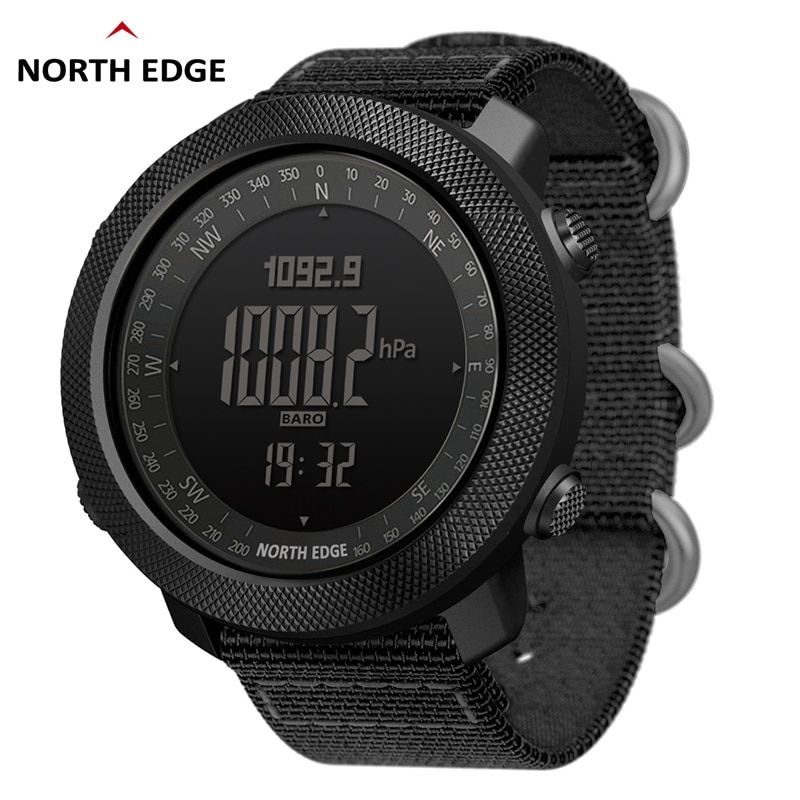 (Free Strap)NORTH EDGE APACHE 46 Men's sport Digital watch Hours Running Swimming Military Army watches Altimeter Barometer Compass